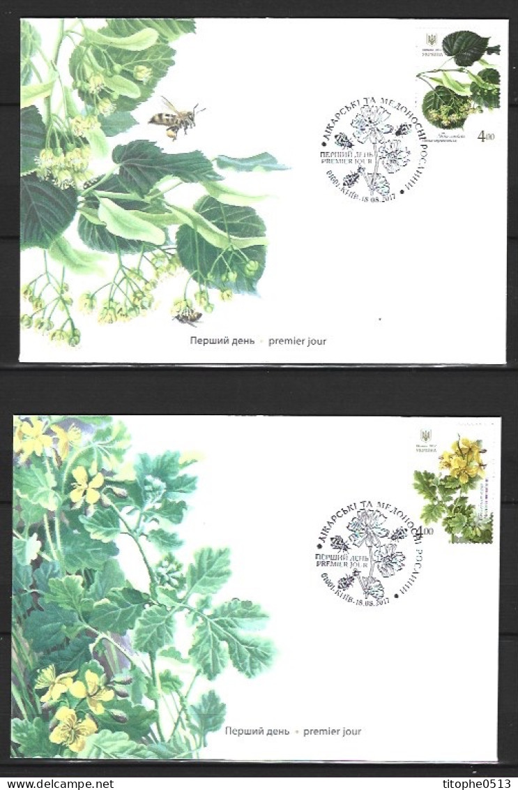 UKRAINE. N°1329-32 De 2017 Sur 4 Enveloppes 1er Jour. Plantes Médicinales. - Plantas Medicinales