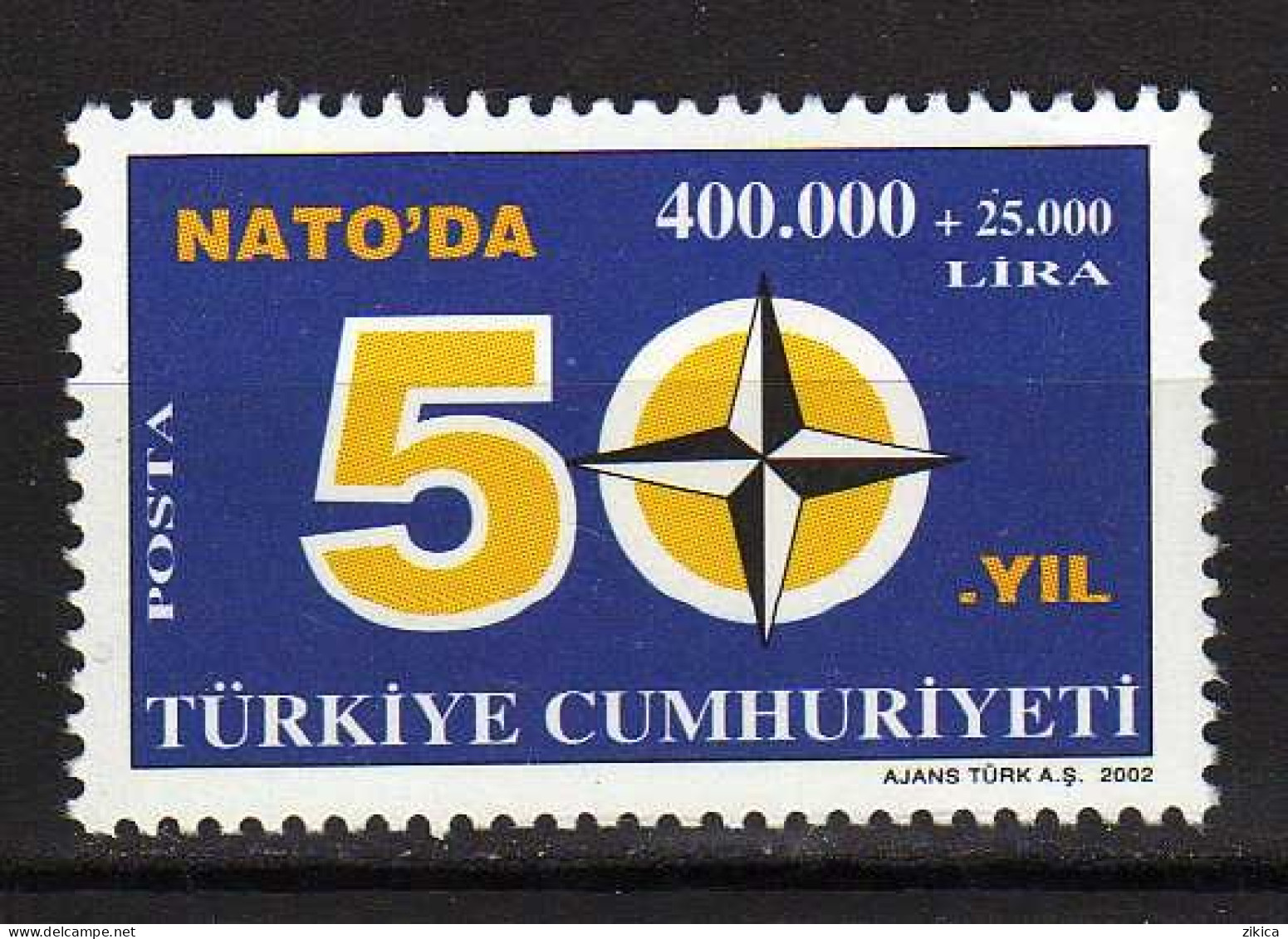 Turkey - 2002 NATO / OTAN - The 50th Ann. Of The Turkey's Membership Of North Atlantic Treaty Organization. MNH** - Ongebruikt