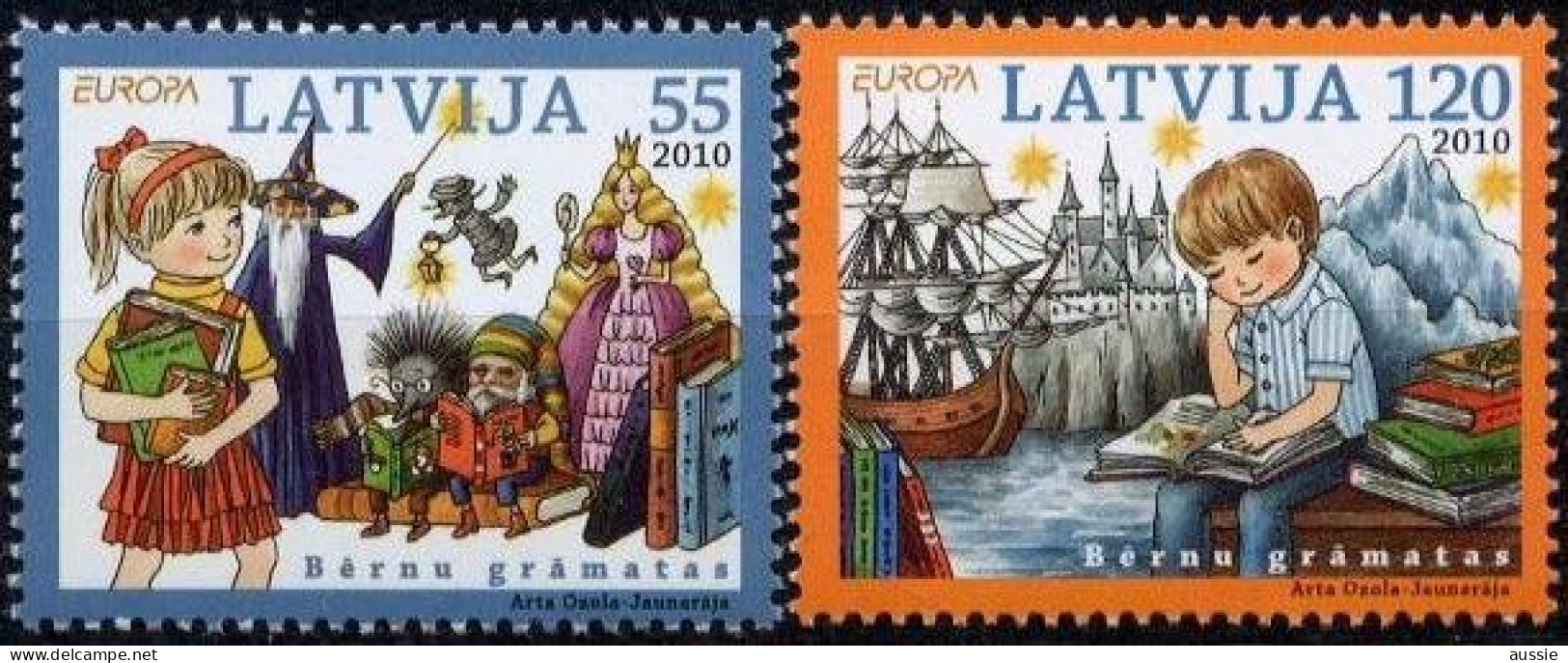 Cept 2010 Lettonie Latvija Yvertn° 755-756 *** MNH  Les Livres Pour Enfants Childrenbooks - 2010