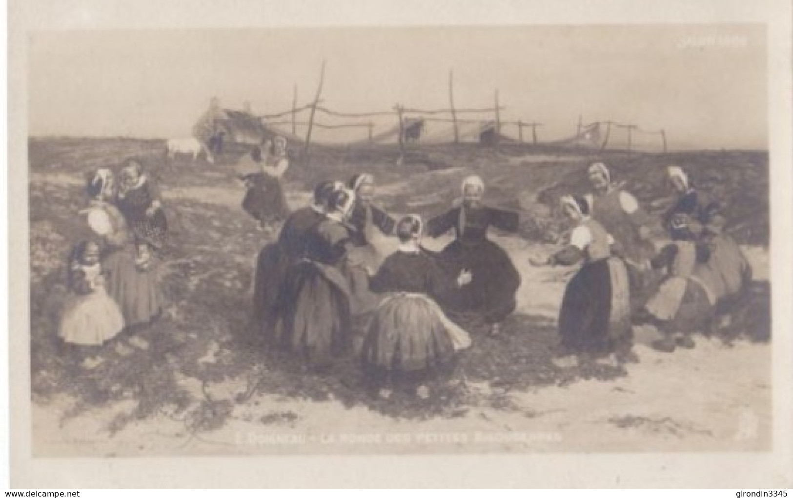 LA RONDE DES PETITES BIGOUDENES  Reproduction Tableau Edouard DOIGNEAU - Thomas