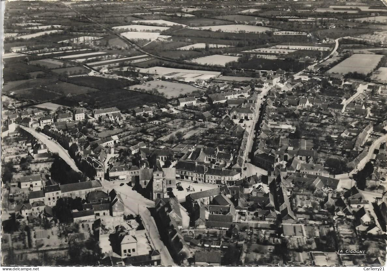 72. MAROLLES LES BRAULTS. VUE AERIENNE. 1958. - Marolles-les-Braults