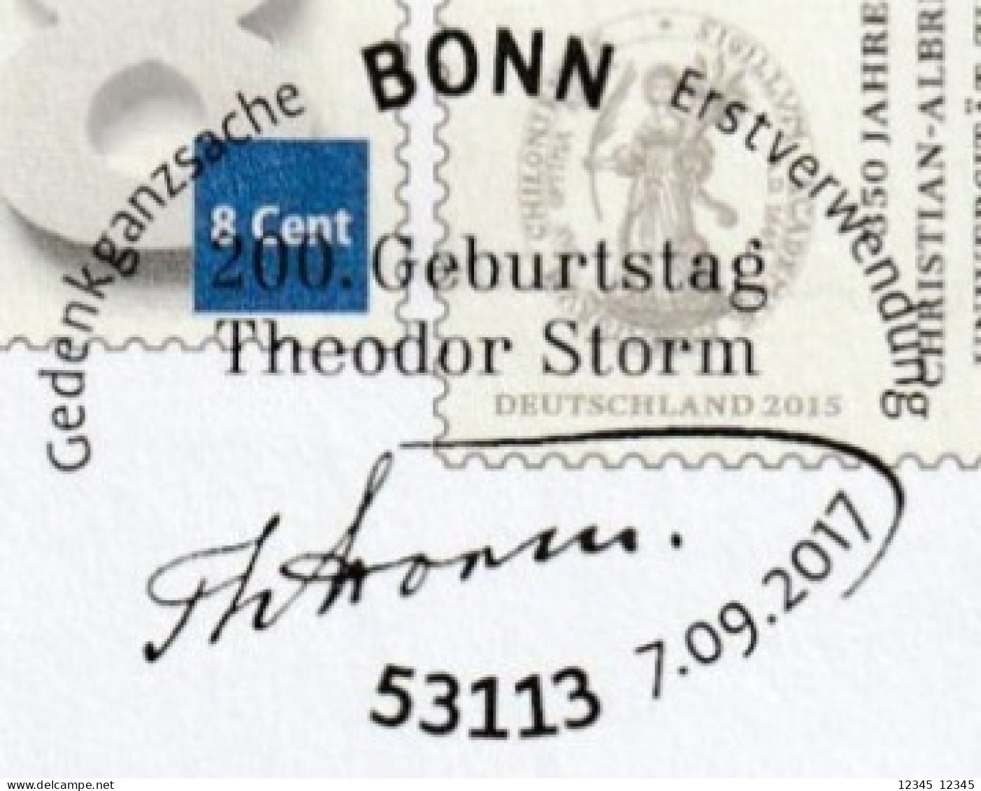 2017, Prepayed Letter Sent To Hannover, 200th Birthday Theodor Storm - Enveloppes Privées - Neuves