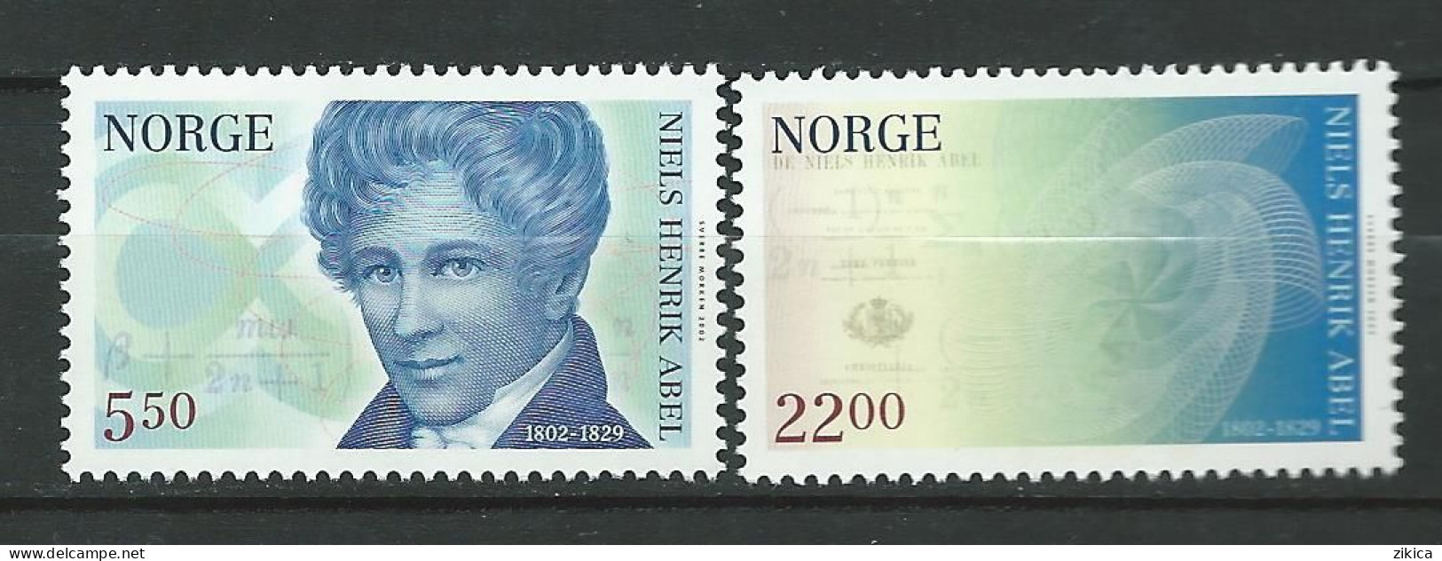 Norway - 2002 The 200th Ann. Of The Birth Of Niels Henrik Abel. MNH** - Unused Stamps