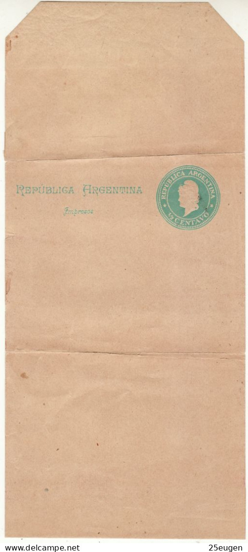 ARGENTINA 1896 WRAPPER UNUSED - Storia Postale