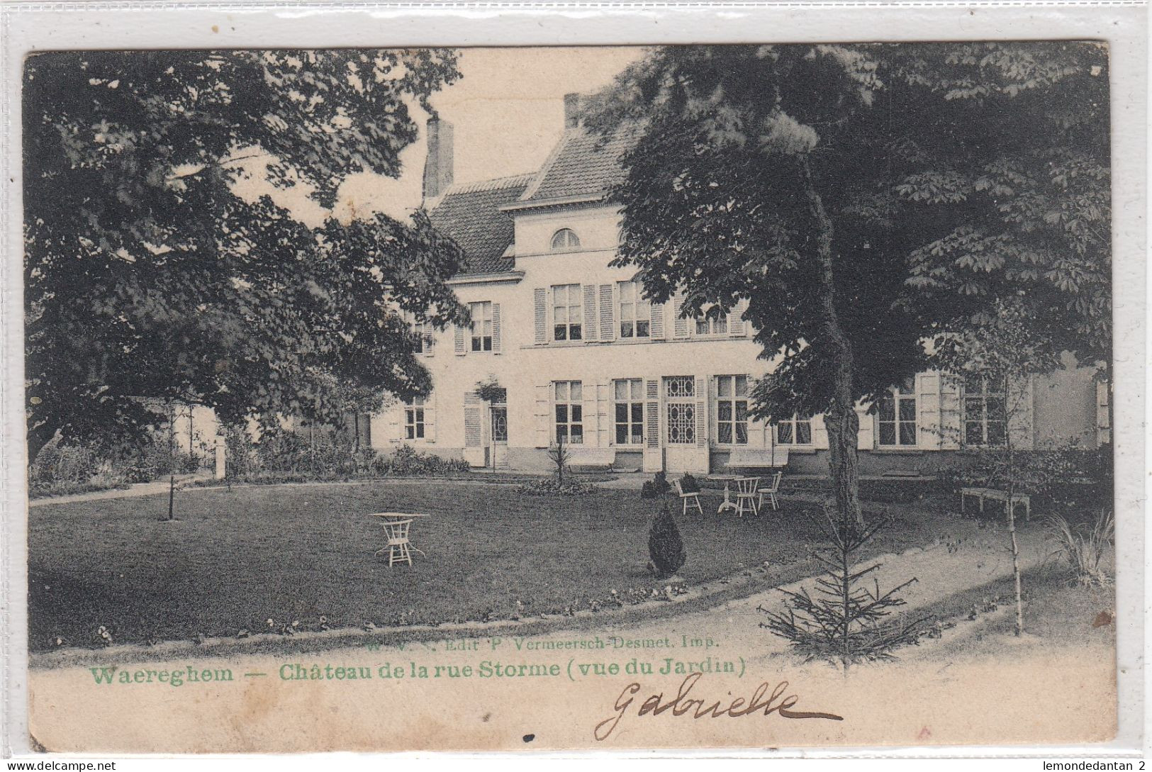 Waereghem. Chateau De La Rue Storme (vue Du Jardin).. * - Waregem