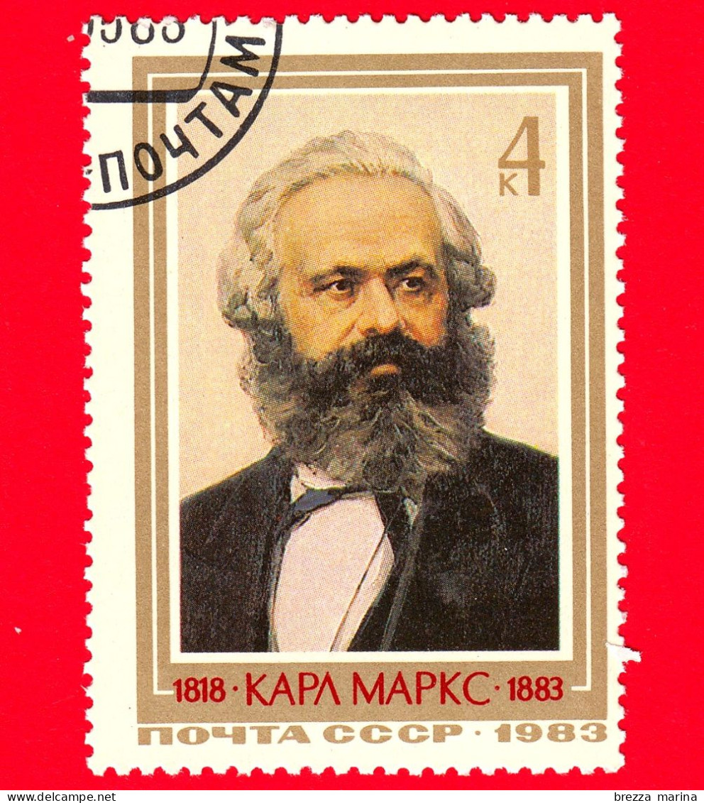 RUSSIA  - URSS - CCCP - Usato - 1983 - 165° Anniversario Della Nascita Di Karl Marx (1818-1883) - 4 - Usati