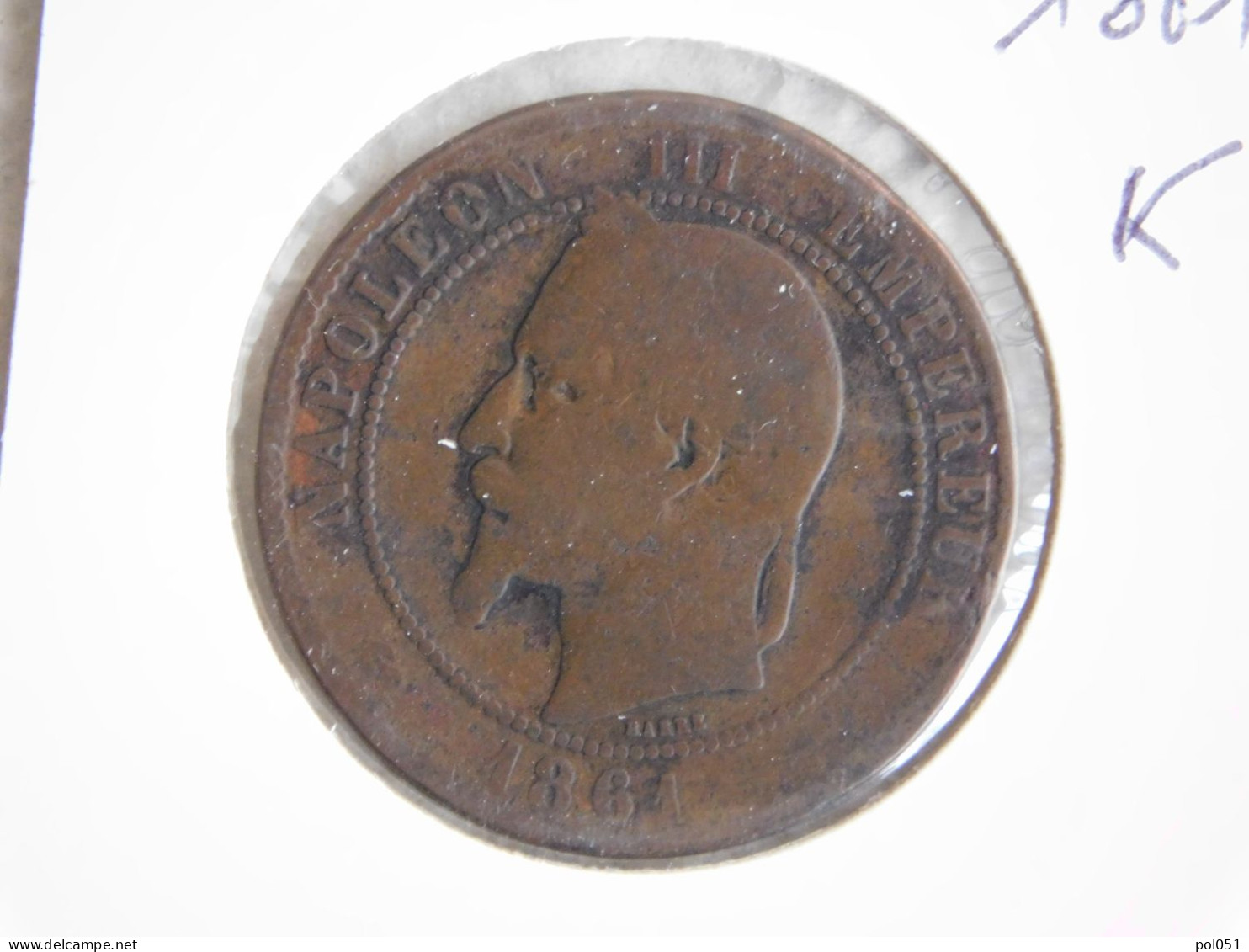 France 10 Centimes 1861 K (287) - 10 Centimes