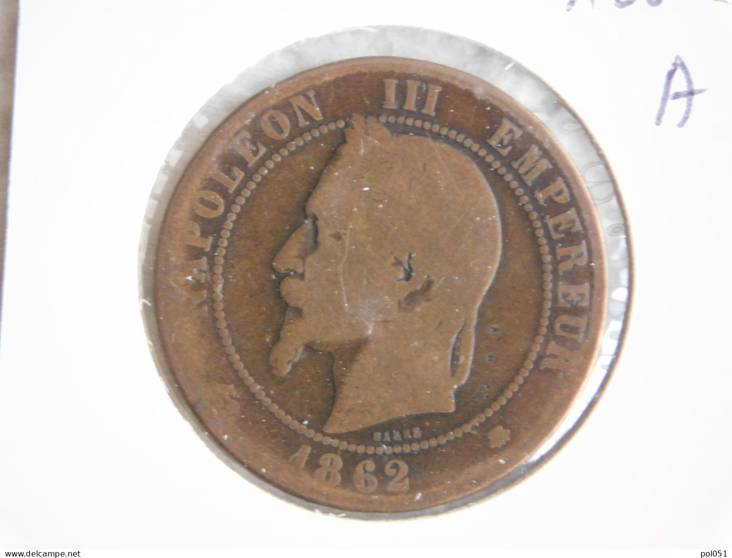 France 10 Centimes 1862 A (288) - 10 Centimes