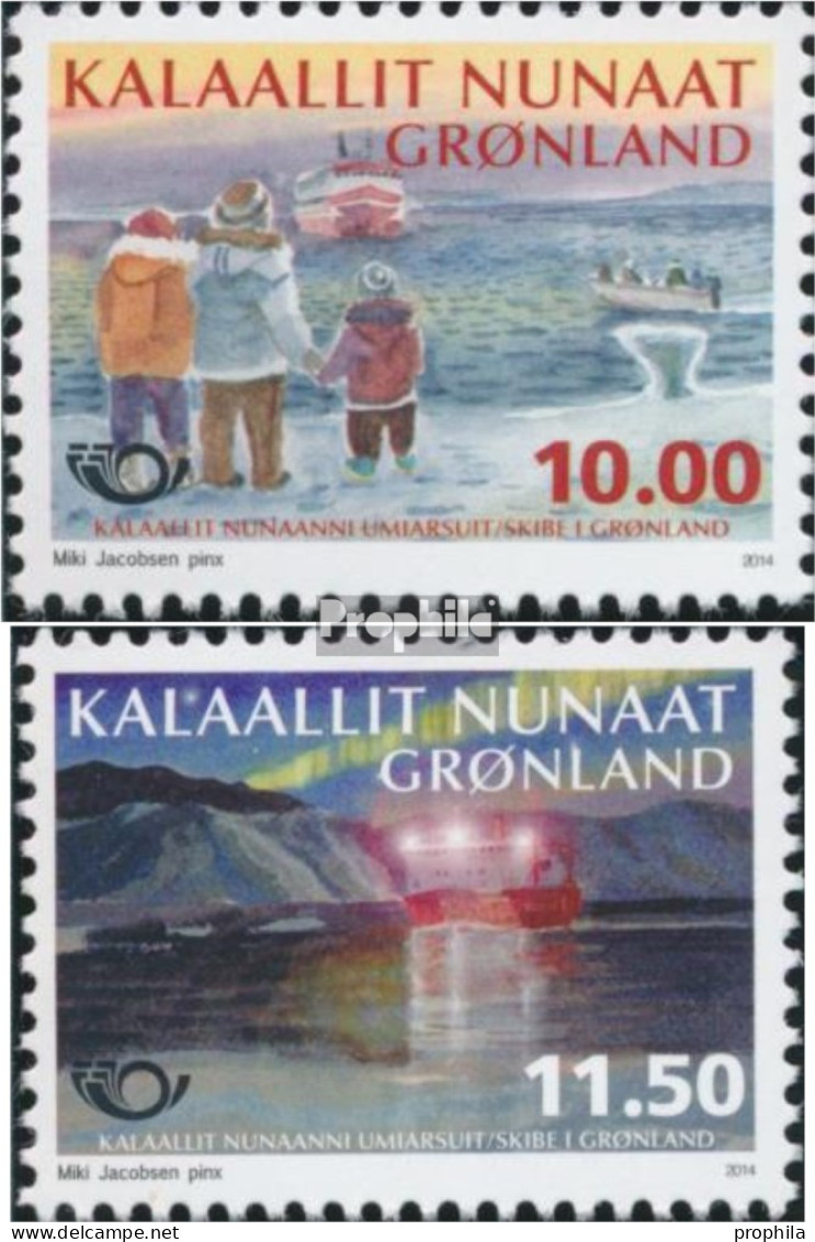 Dänemark - Grönland 667-668 (kompl.Ausg.) Postfrisch 2014 Schifffahrt - Nuevos