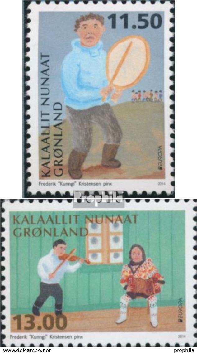 Dänemark - Grönland 660-661 (kompl.Ausg.) Postfrisch 2014 Volksmusik - Neufs