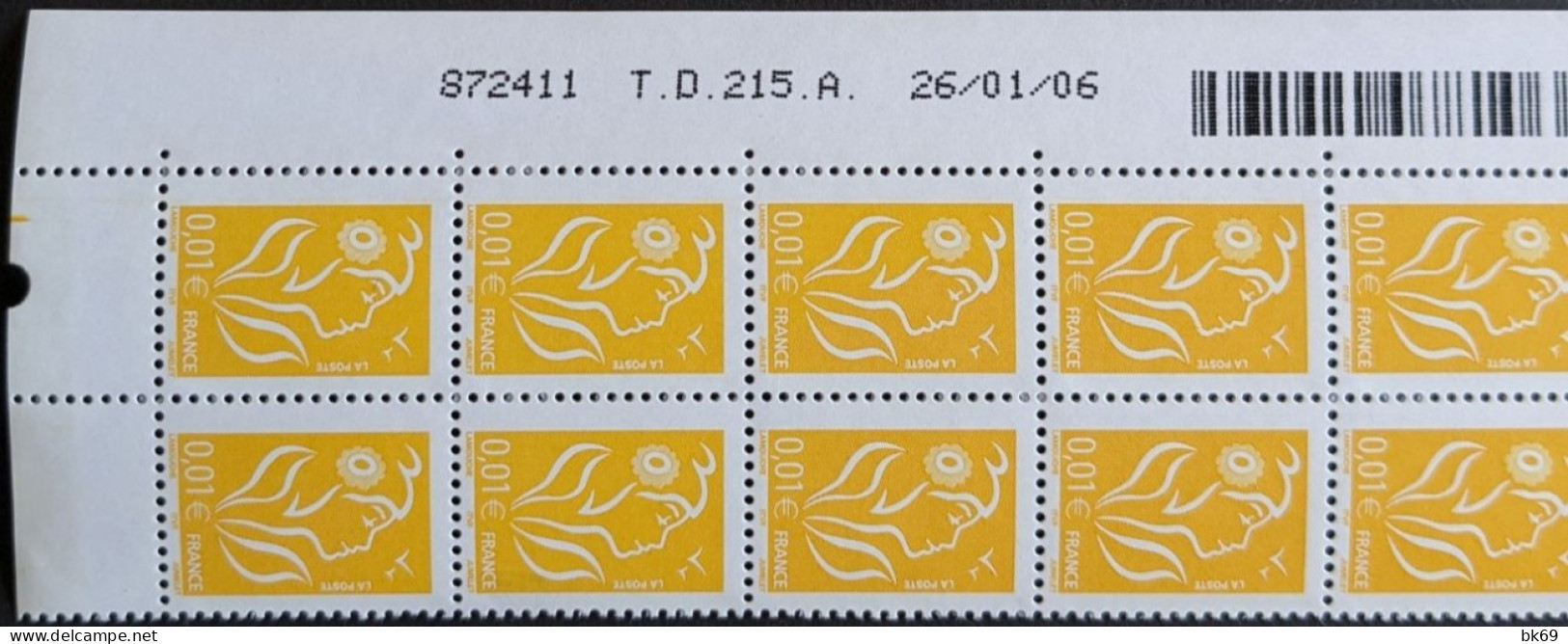 3731a & 3731 ** X 20 X2 --  TD-6.1 Et TD 215 A + Variété Petite Griffure En Case 1 - 1980-1989