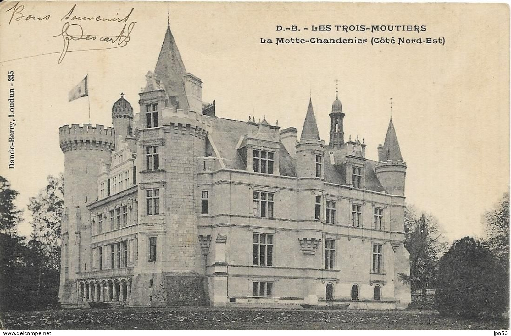 86 - LES TROIS-MOUTIERS - Cpa - Château De La Motte-Chandenier (côté Nord-est) - Les Trois Moutiers