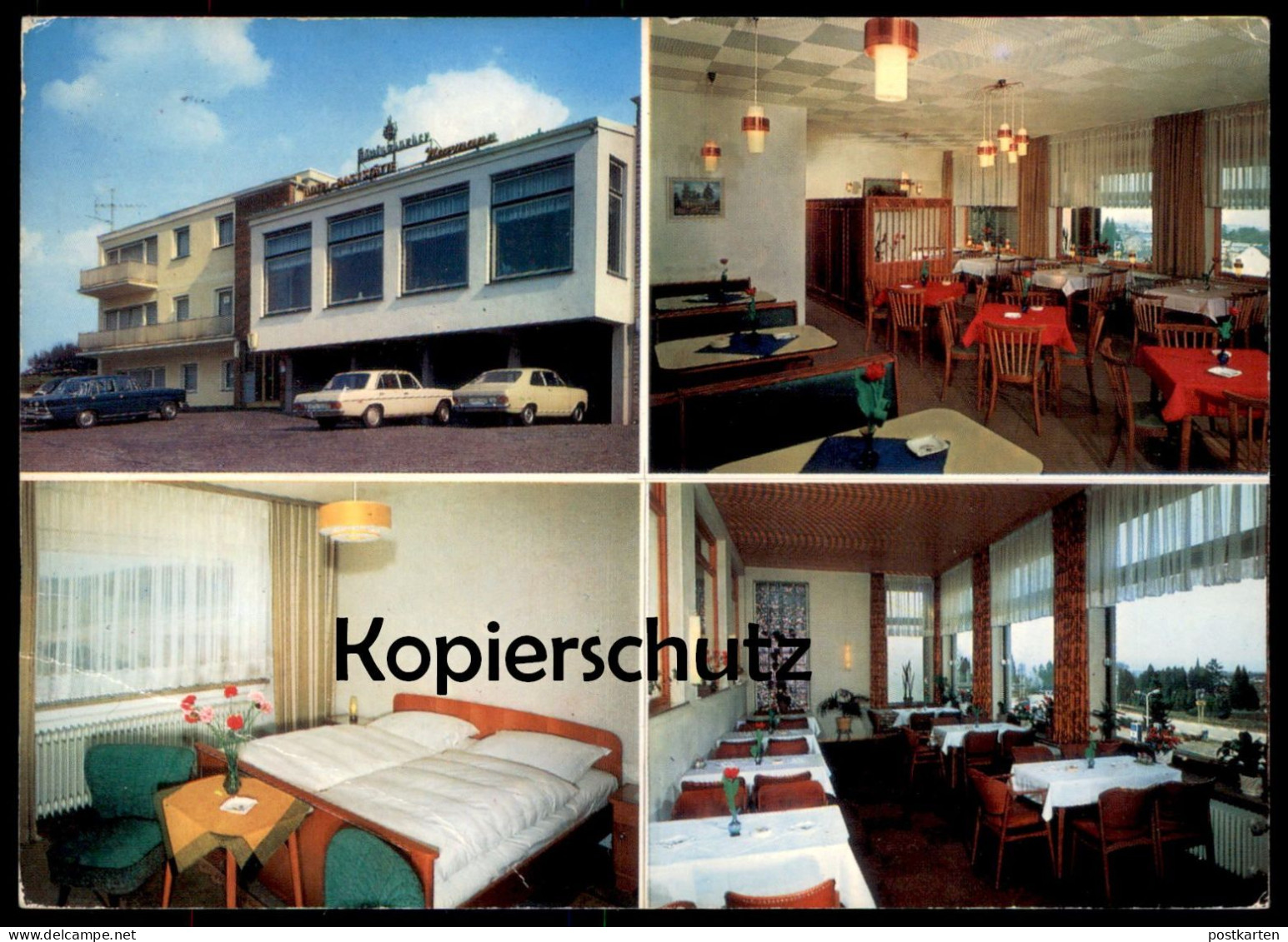 ÄLTERE POSTKARTE HOTEL CAFÉ RESTAURANT NORMANN ARENBERG BEI KOBLENZ INH. HANS DIETER MÜLLER Autos Mercedes Ansichtskarte - Koblenz