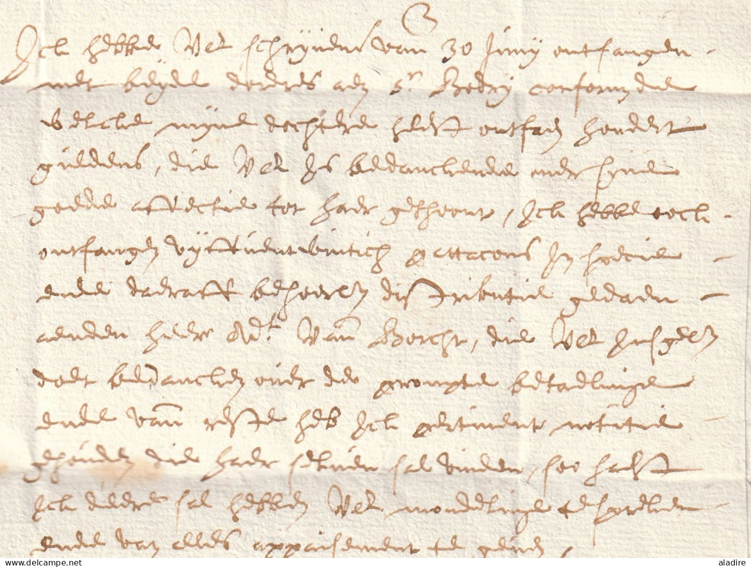 1659 - Règne De Philippe IV Le Grand - Lettre De BRUXELLES - Fermeture Fer De Lance - 1621-1713 (Países Bajos Españoles)