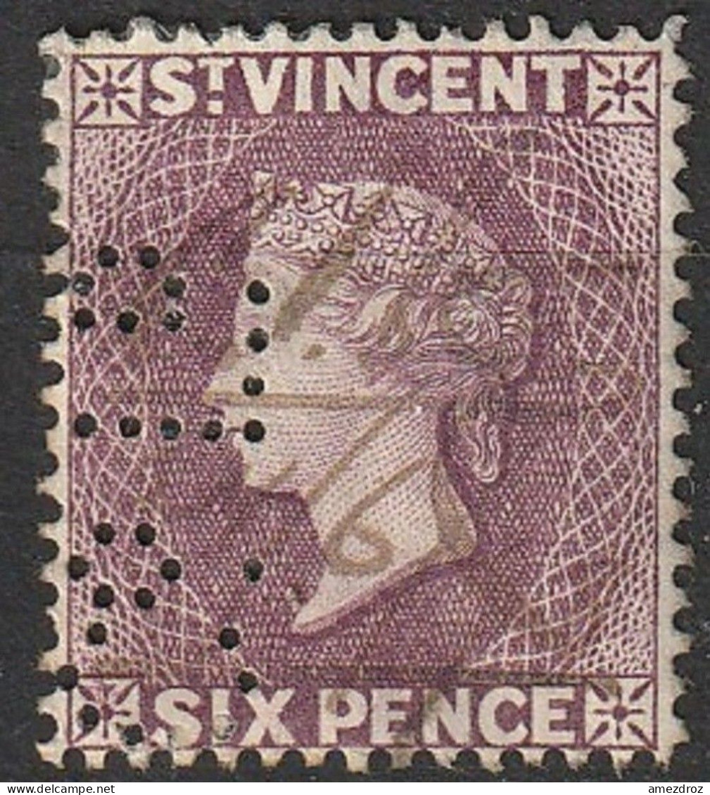 Saint-Vincent 1885-89 N° 45a Reine Victoria Perforé (F24) - St.Vincent (...-1979)