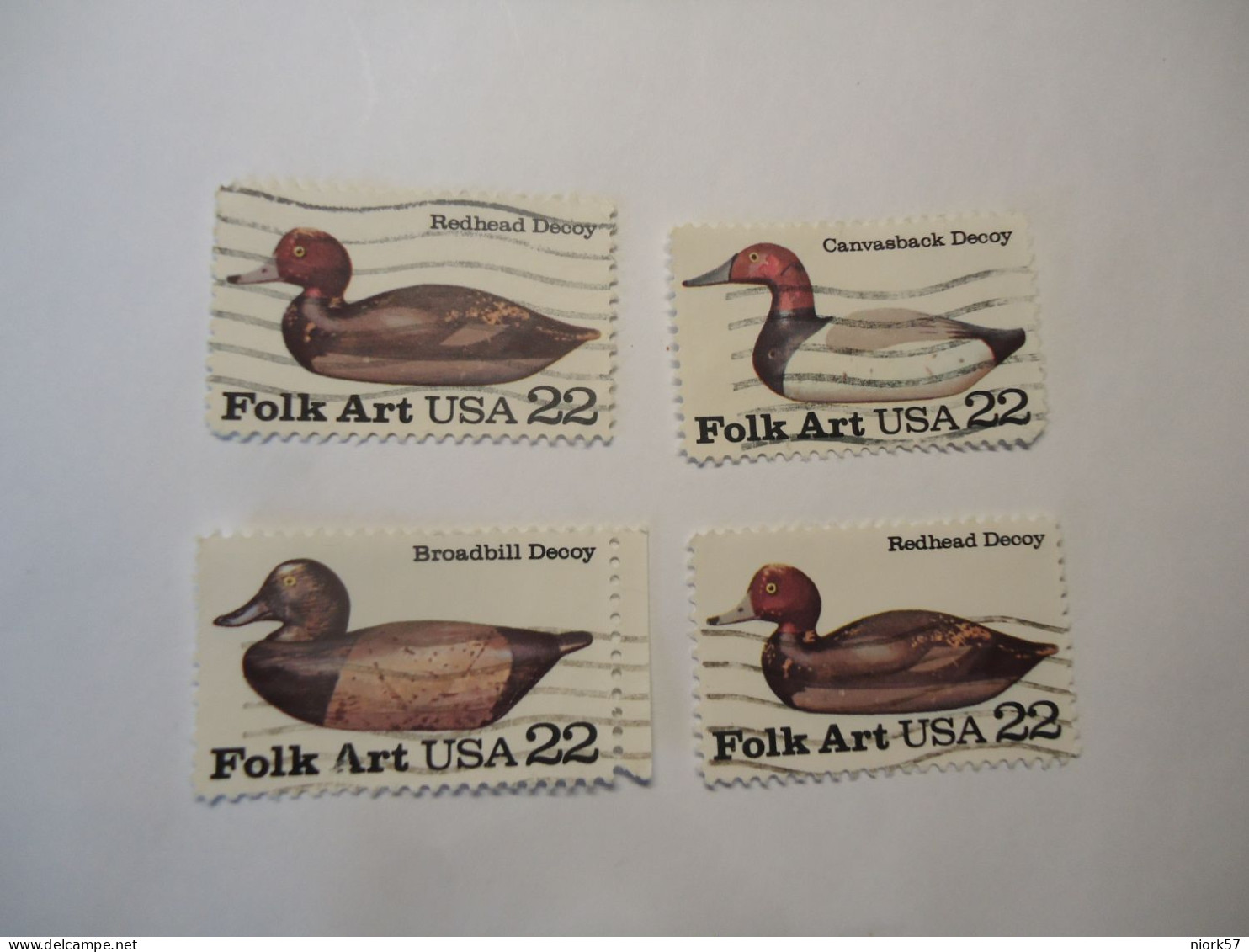 UNITED STATES USED  4  STAMPS  BIRD BIRDS DUCKS - Patos