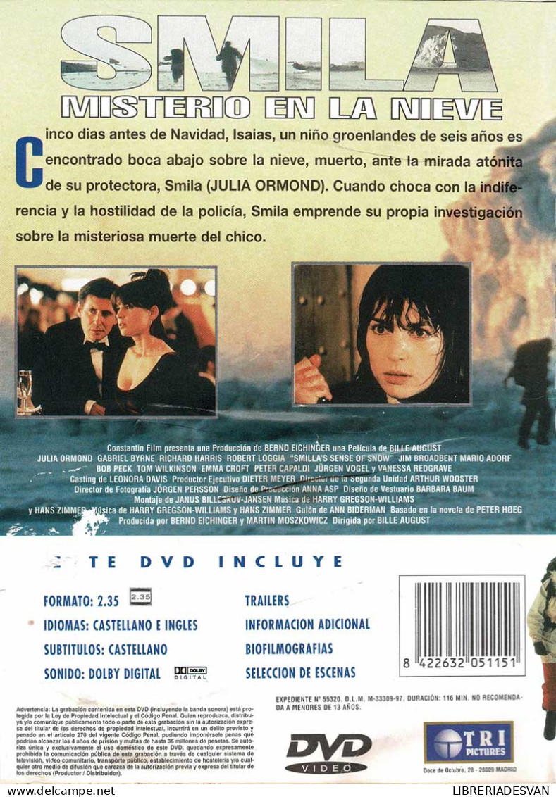 Smila. Misterio En La Nieve. DVD - Autres & Non Classés