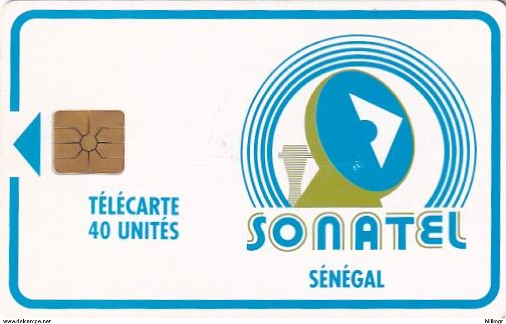 SENEGAL - SONATEL Logo 40 Units(reverse C, No Moreno Logo), Used - Sénégal