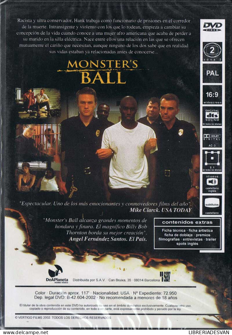 Monster's Ball. DVD - Autres & Non Classés