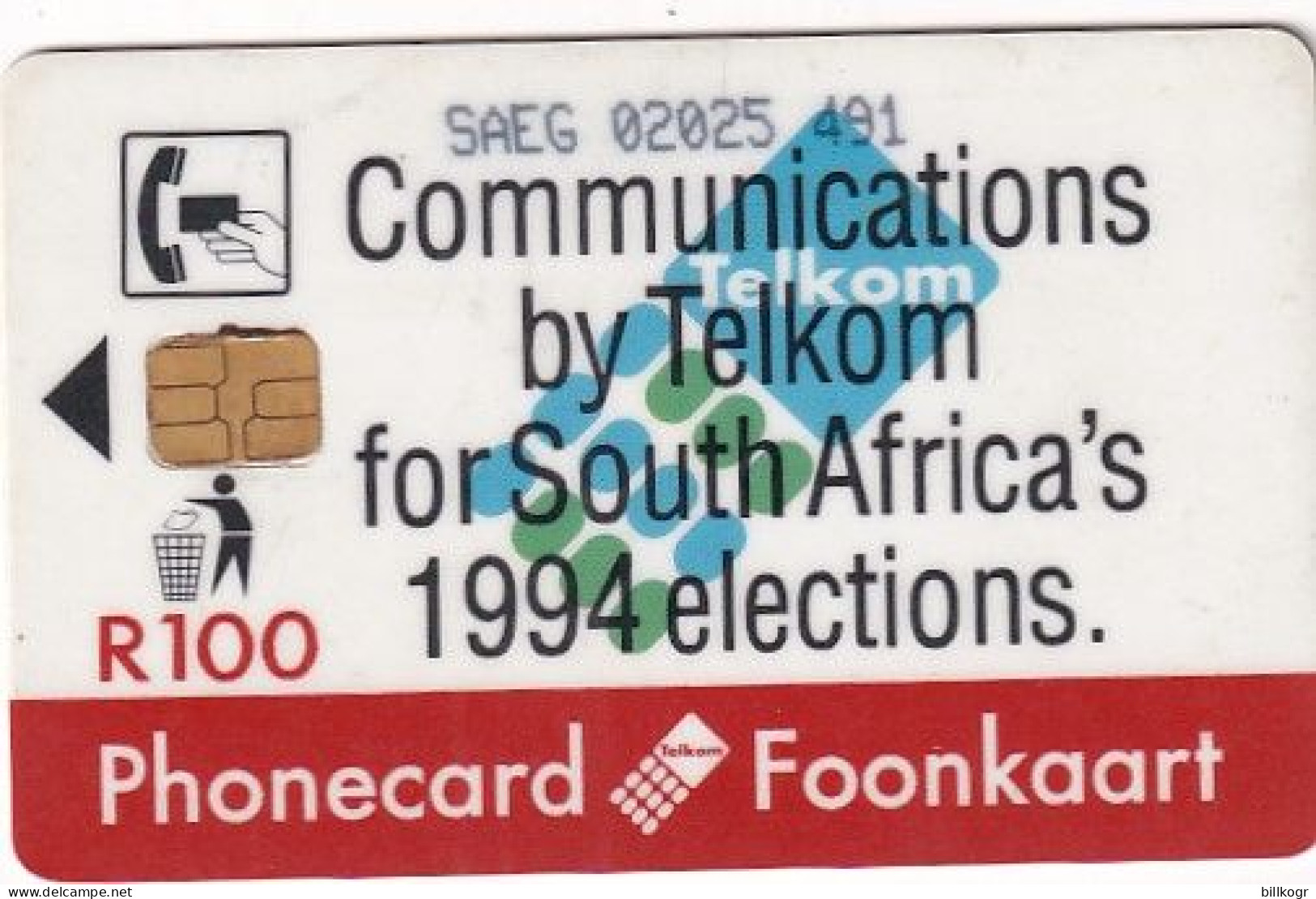 SOUTH AFRICA(chip) - Elections 1/Cape Town, Tirage 30000, Used - Zuid-Afrika