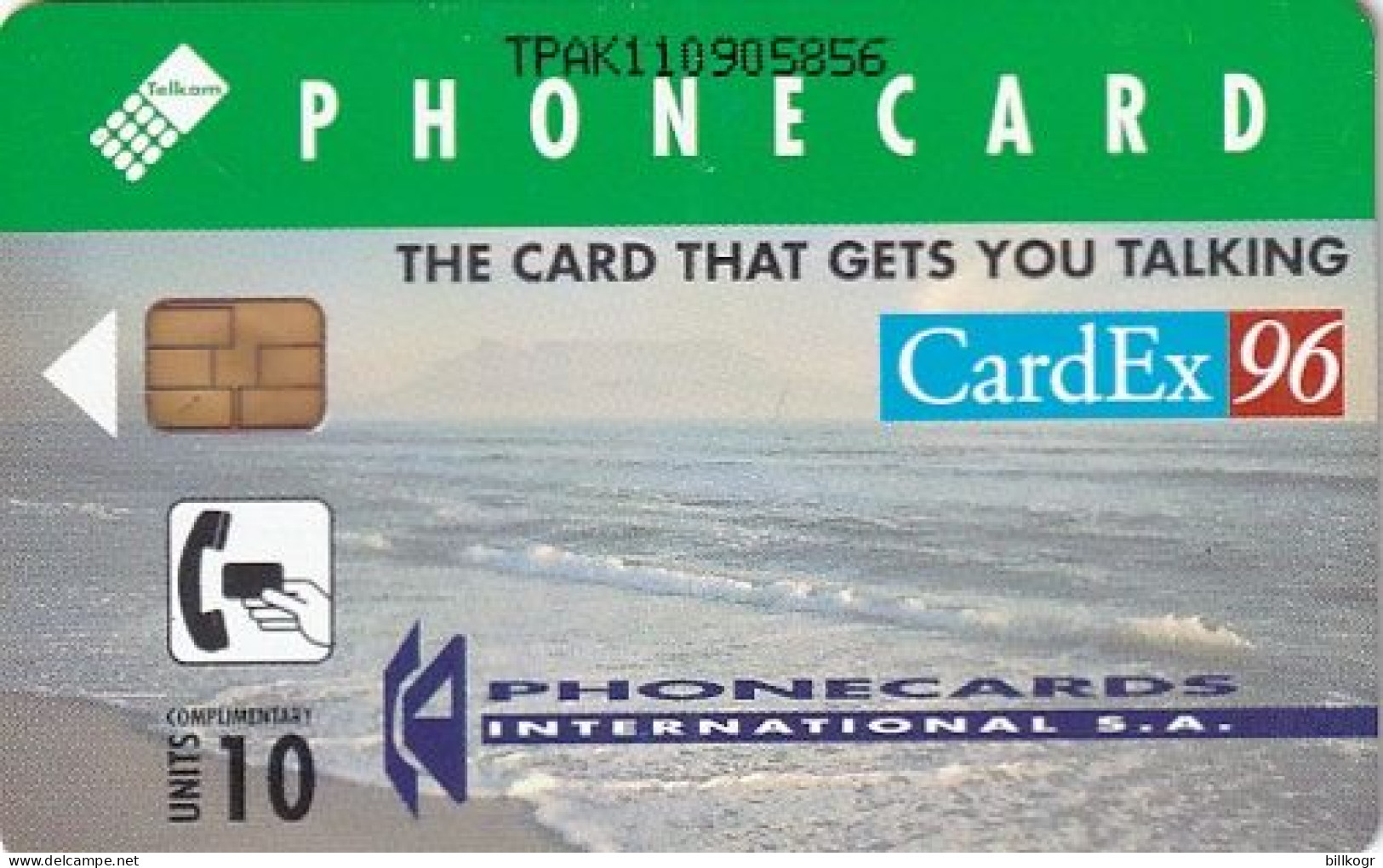 SOUTH AFRICA - CardEx 96, Table Mountain/Cape Town, Tirage 1000, Used - Suráfrica