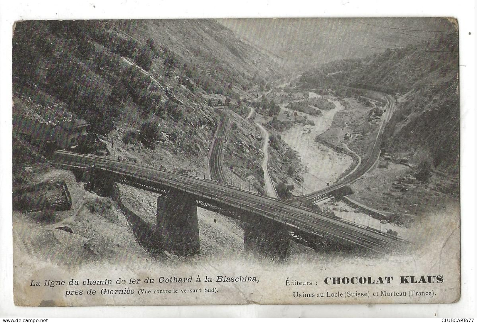 Giornico (Suisse,Tessin) : La Ligne De Chemin De Fer Du Gothard à La Biasschima Env 1910 ETAT PF . - Giornico