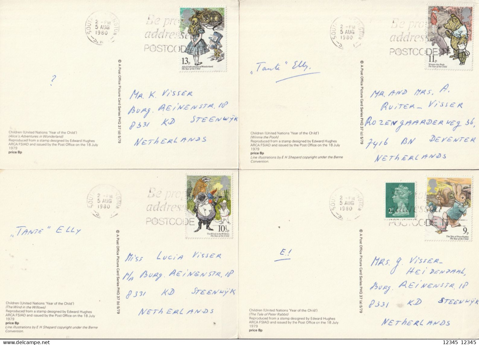 1979, Used Postcards, Year Of The Child - Carte Massime