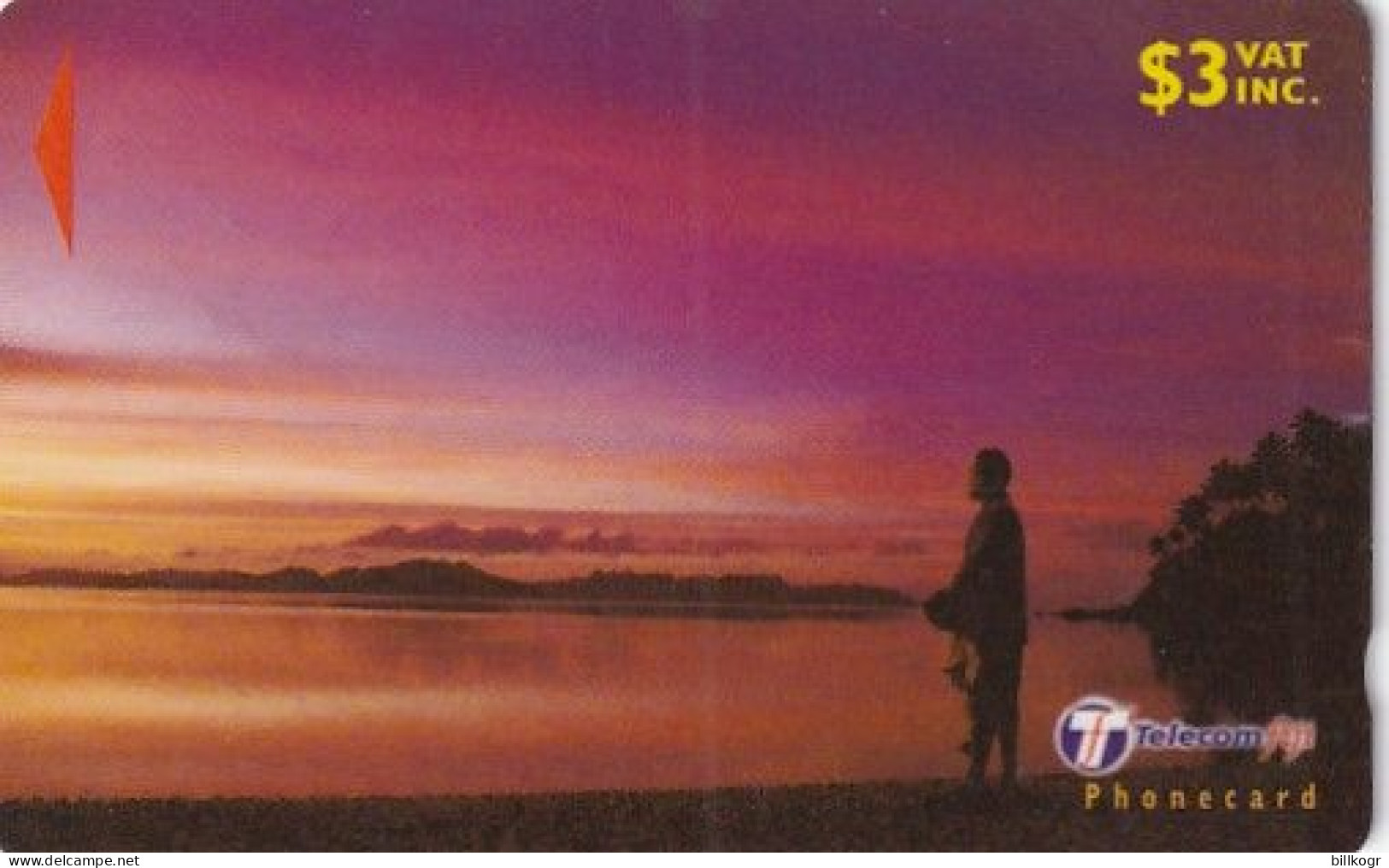 FIJI ISL.(GPT) - Fisherman At Sunset, CN : 30FIB, Used - Fiji