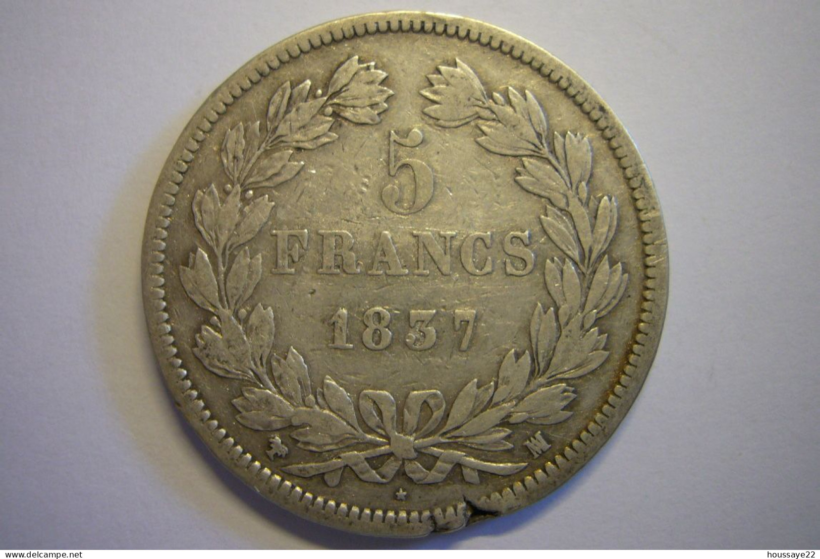 5F Louis Philippe 1837 MA Marseille 776.301 Ex - 5 Francs