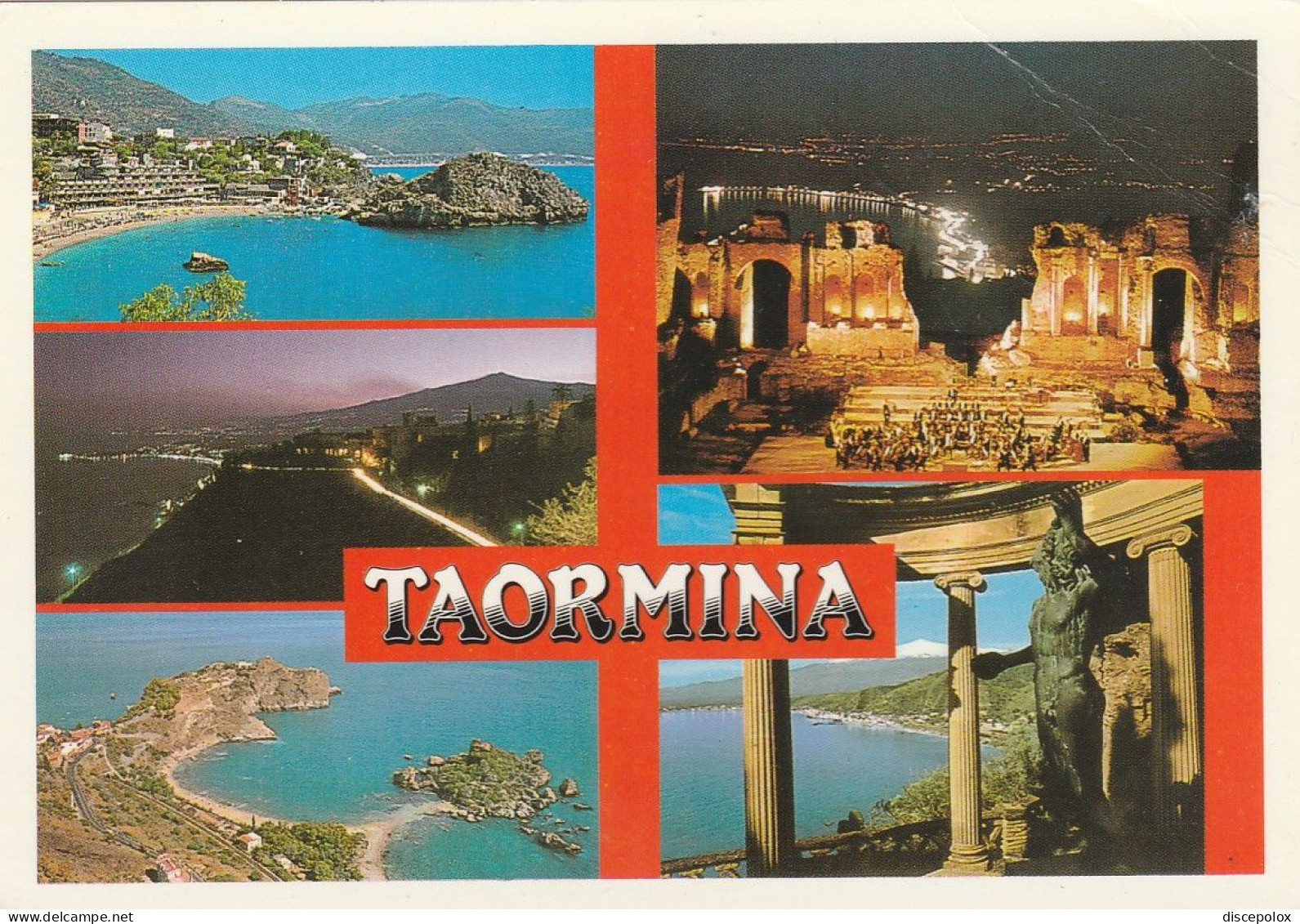 U5553 Taormina (Messina) - Panorama Vedute Multipla - Storia Postale - 0,41 Euro Moneta Unica Europea 2002 - 2001-10: Storia Postale