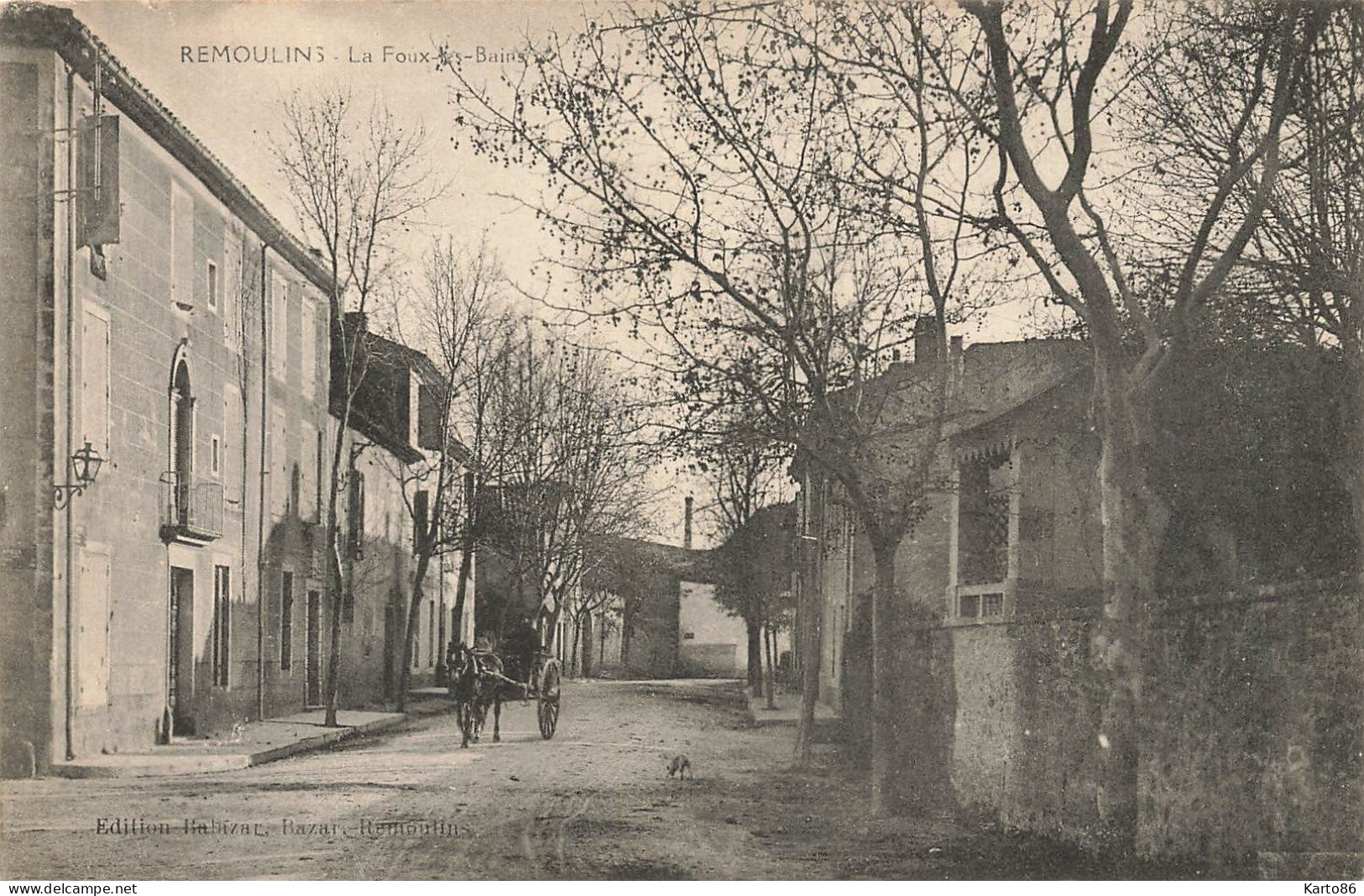 Remoulins * La Foux Les Bains * Rue Village * Attelage Villageois - Remoulins