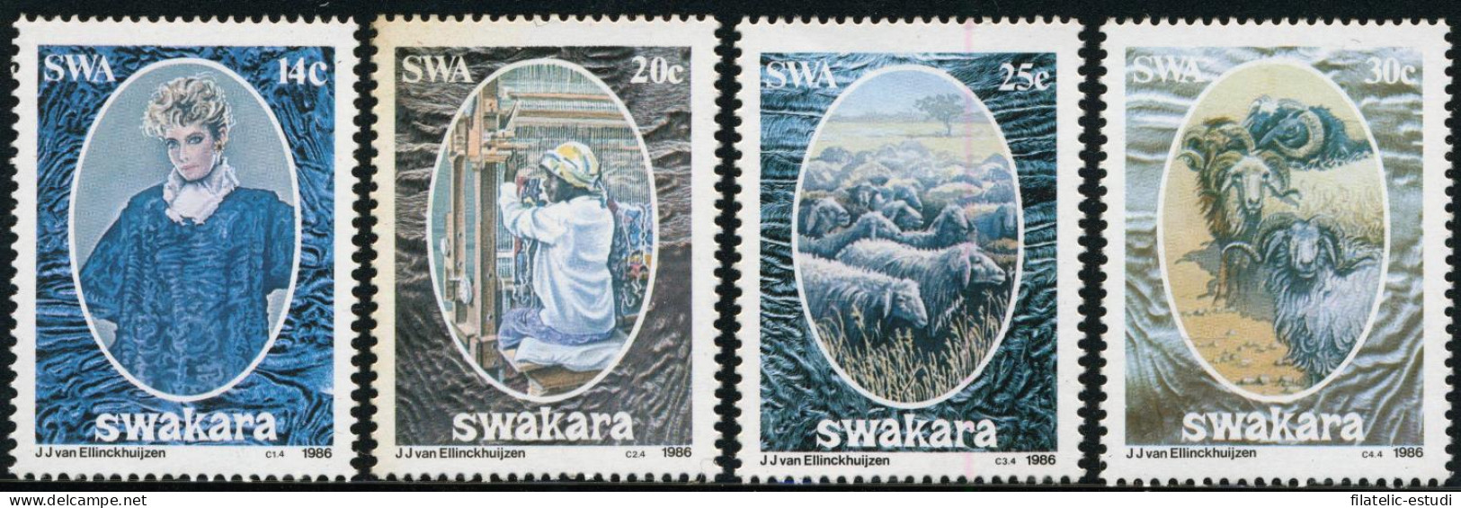 FAU5 Sudáfrica South Africa  Nº 549/52  1986 Fauna  MNH - Otros & Sin Clasificación