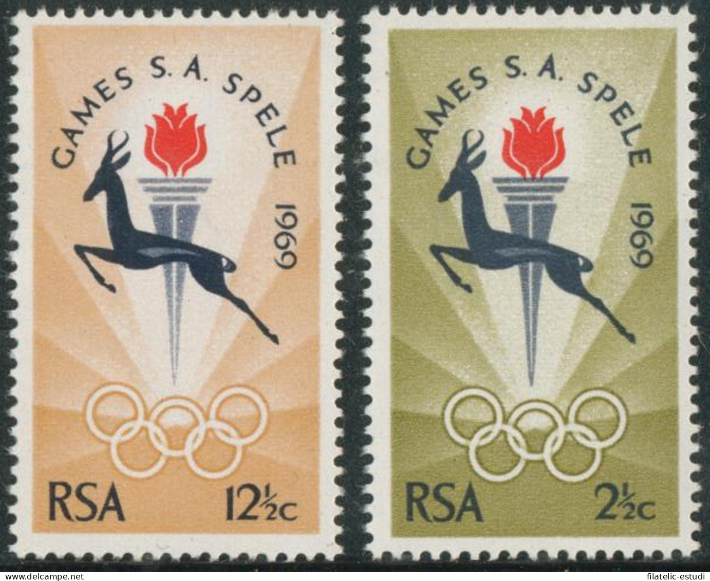 DEP1/FAU4  Sudáfrica South Africa  Nº 318/19   1969  Deportes MNH - Autres & Non Classés