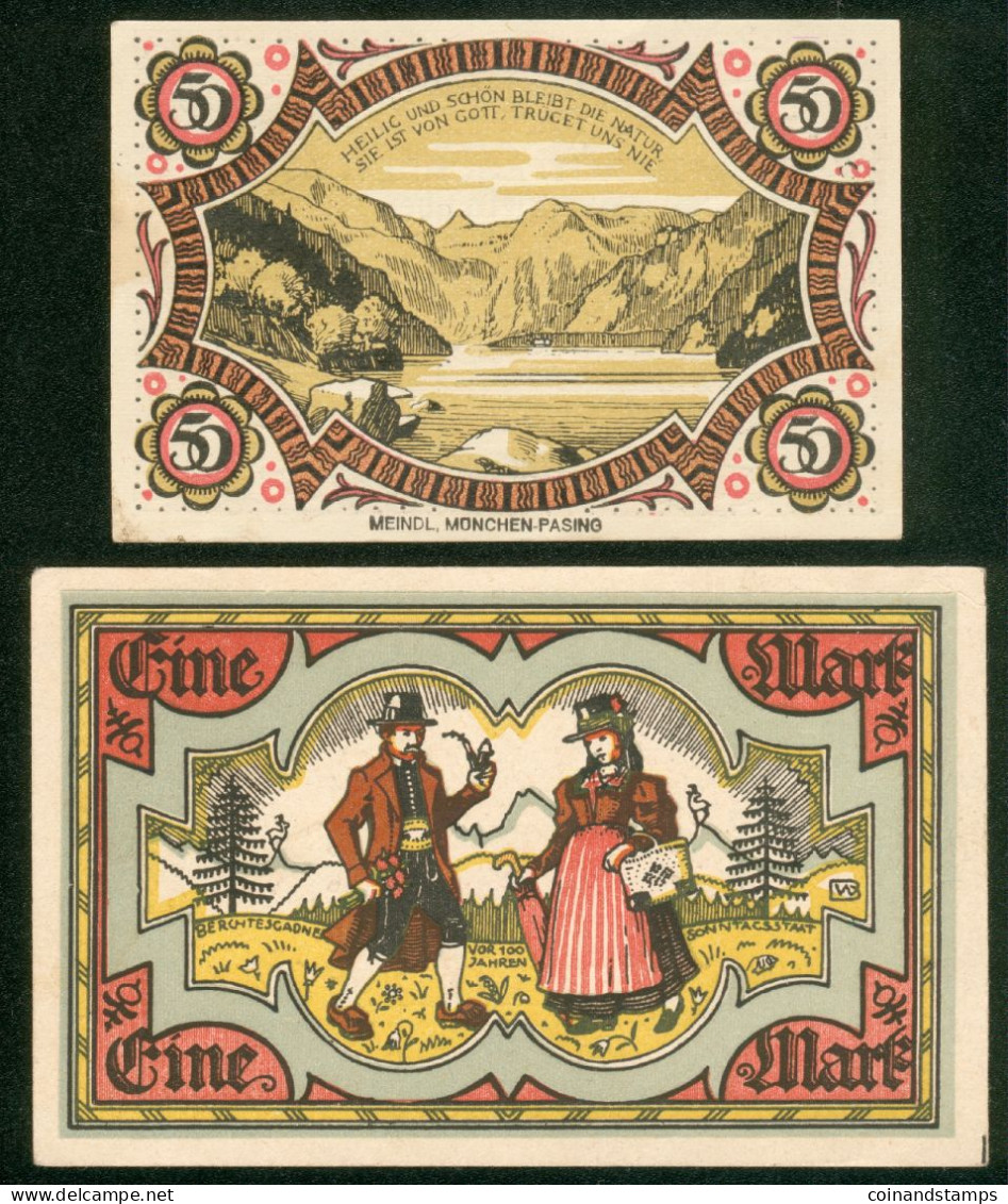 Notgeld Lot 3 Scheine Berchtesgarden, Leobschütz 1920, 1922 - Sonstige & Ohne Zuordnung