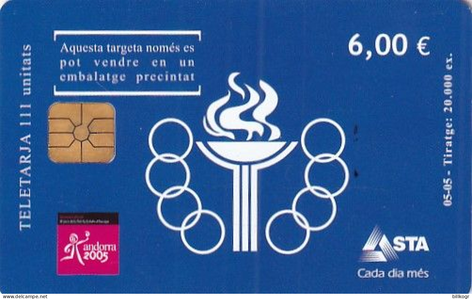 ANDORRA - Andorra 2005, XI Jocs Dels Petits Estats D'Europa, Tirage 20000, 05/05, Used - Andorre