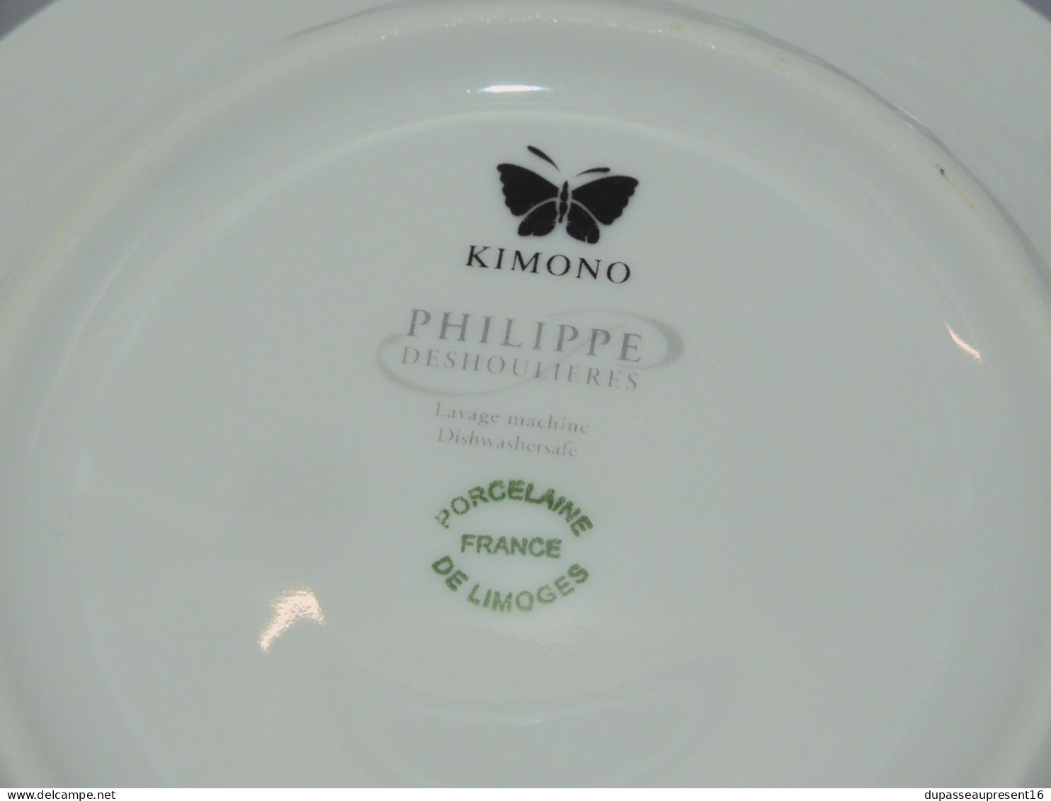 -3  SOUS TASSES PORCELAINE LIMOGES PHILIPPE DESHOULIERES KIMONO      E