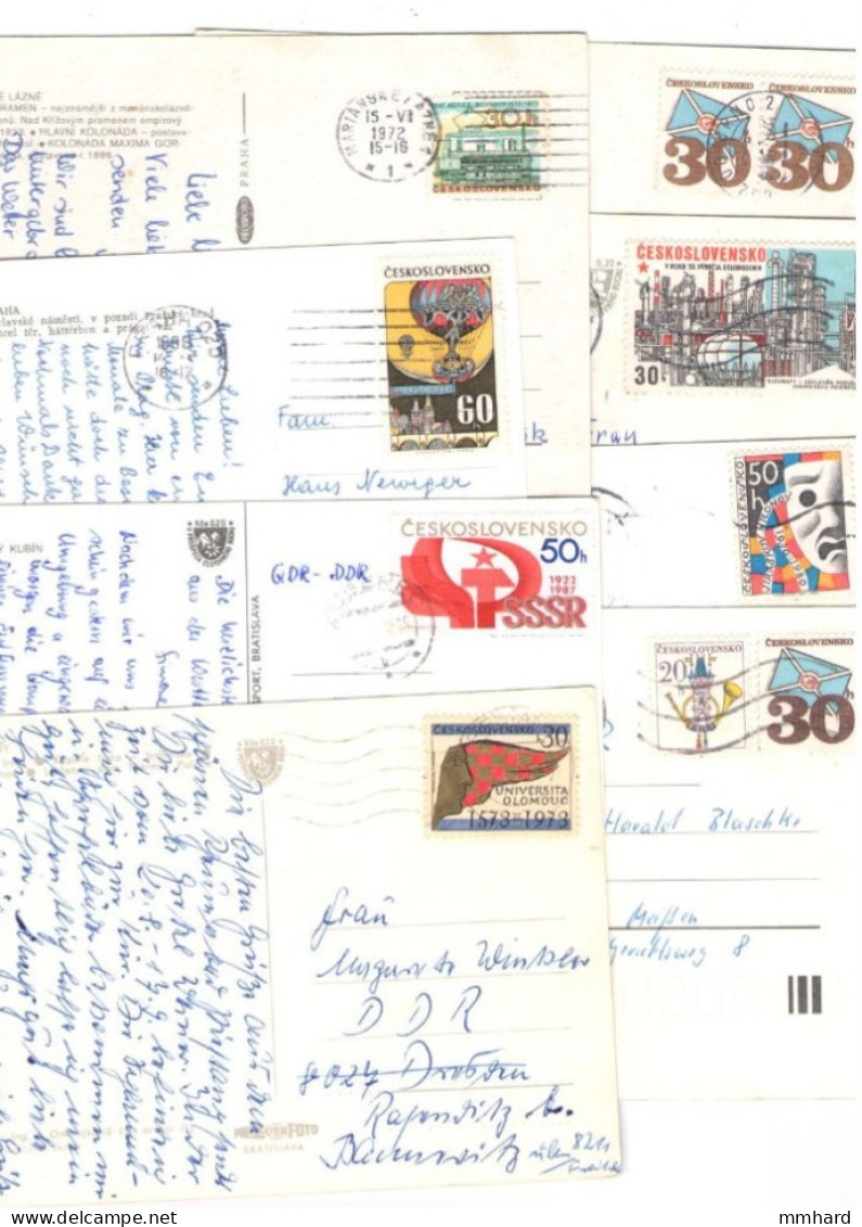 8 Stk Diverse Frankaturen Lt Scan Tschechoslowakei SSSR - Storia Postale