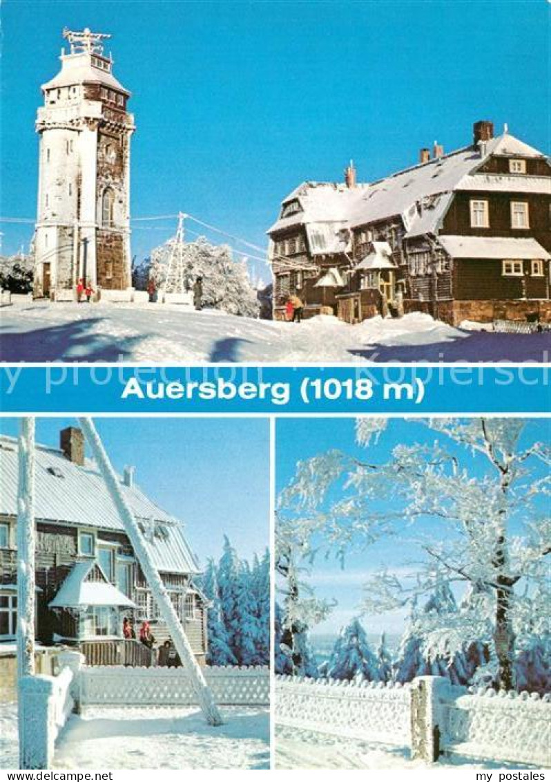 73061813 Auersberg Wildenthal Aussichtsturm Berghotel Winterlandschaft Auersberg - Eibenstock