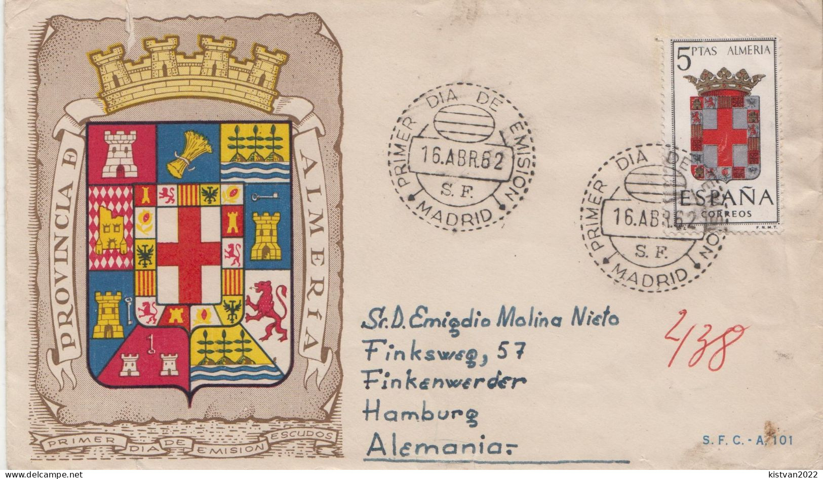 Postal History: Spain Used FDC - Enveloppes