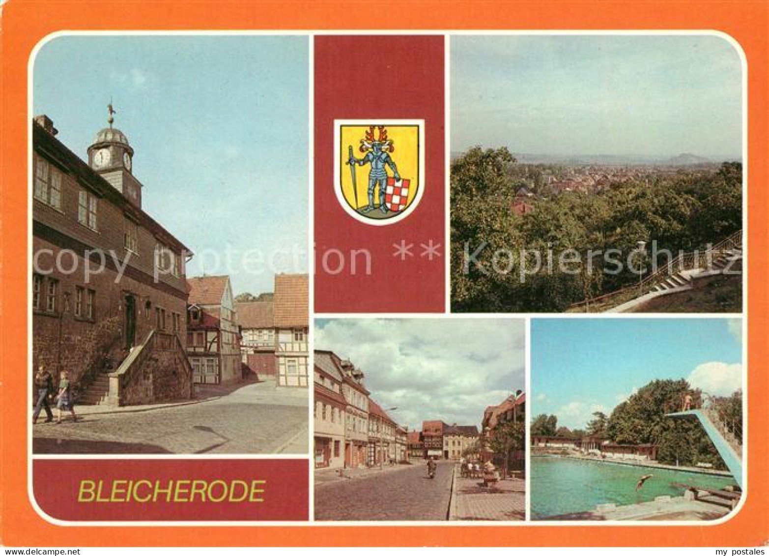 73061783 Bleicherode Rathaus Uebersicht Maxim Gorki Strasse Freibad Wappen Bleic - Bleicherode