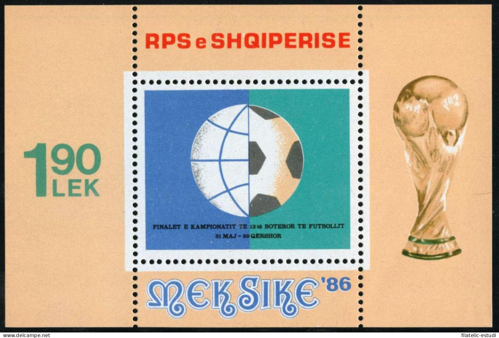 DEP1  Albania  HB 64  1986 Deportes Fútbol MNH - Albanie