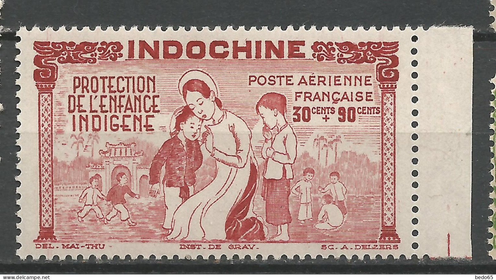 INDOCHINE PA  N° 22 NEUF** LUXE  SANS CHARNIERE NI TRACE / Hingeless / MNH - Luftpost
