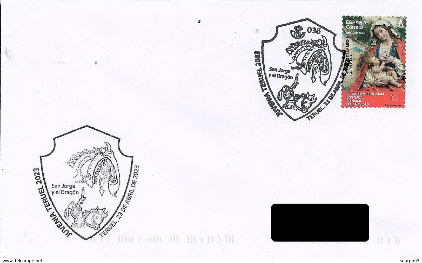 SPAIN. POSTMARK. SAINT GEORGE AND THE DRAGON. TERUEL. 2023 - Other & Unclassified