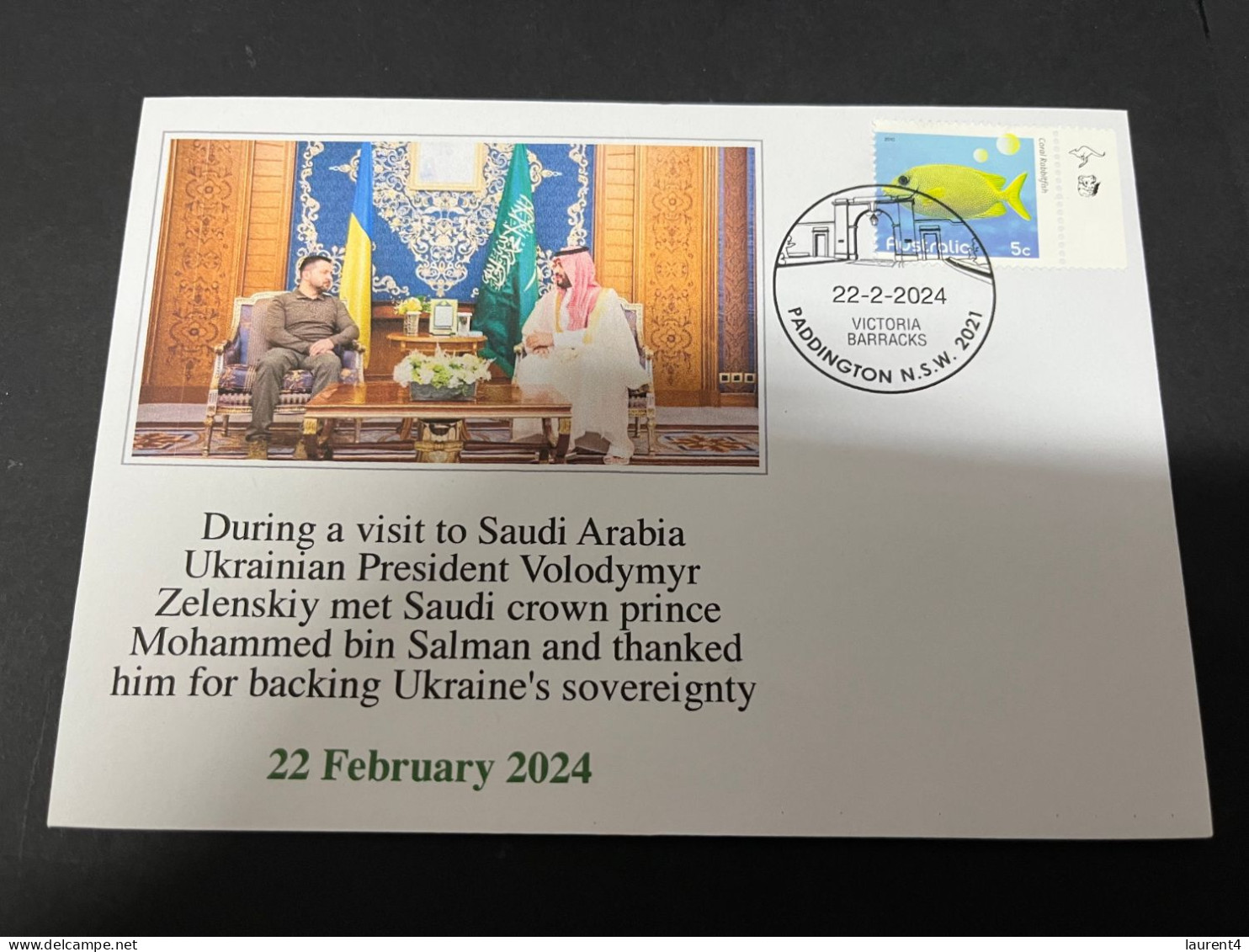 2-3-2024 (1 Y 43) Ukraine President Zelenskiy Visit To Saudi Arabia And Metting With Crown Prince Bin Salman - Andere & Zonder Classificatie