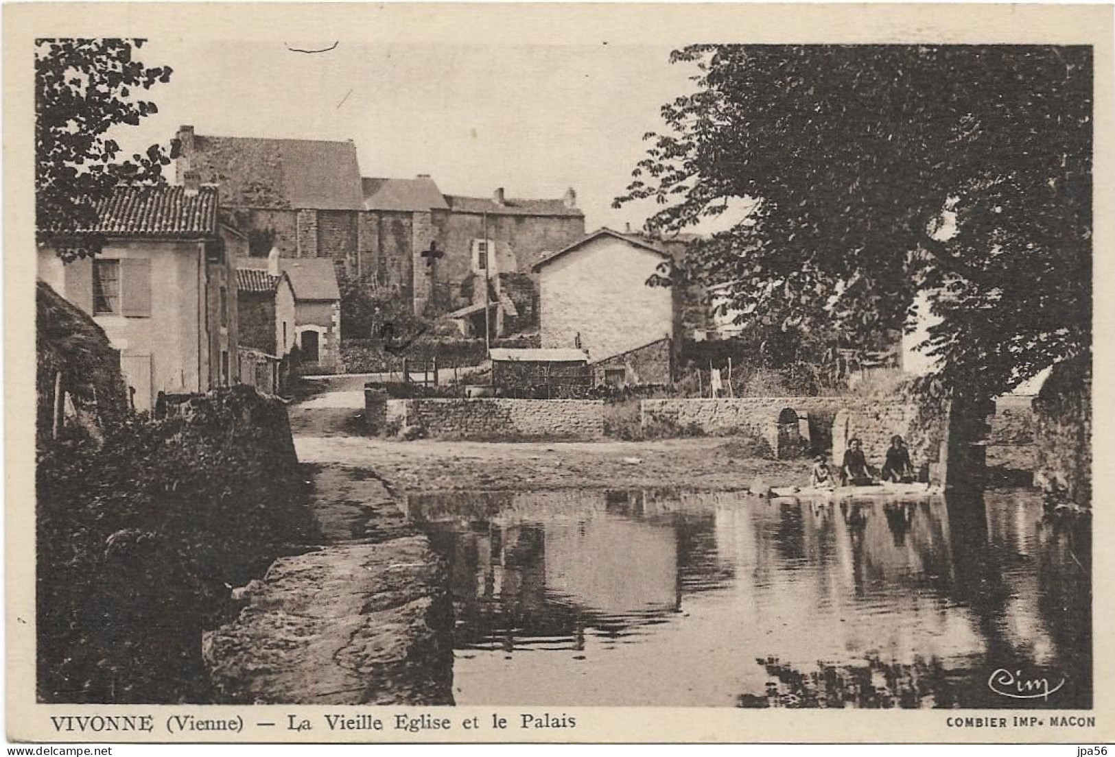 86 - VIVONNE - Cpa - La Vieille Eglise Et Le Palais - Vivonne