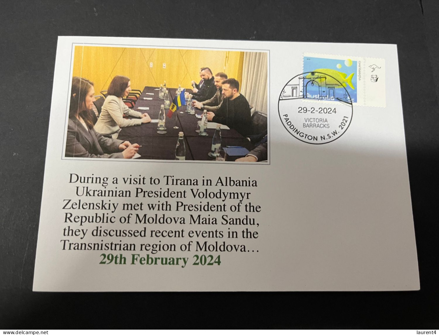2-3-2024 (1 Y 43) Ukraine President Zelenskiy Visit To Tirana In Albania And Meeting With President Sandu Of Moldova - Albanien