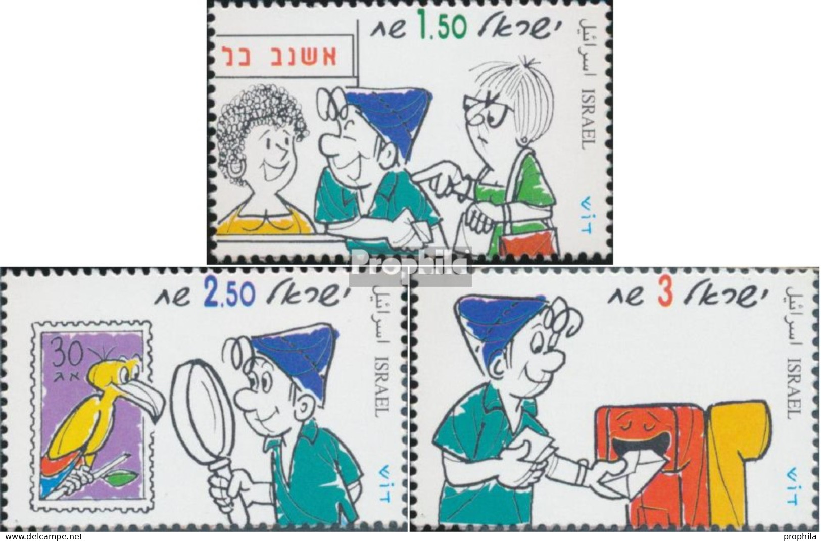 Israel 1480-1482 (kompl.Ausg.) Postfrisch 1998 Briefmarkenausstellung - Neufs (sans Tabs)