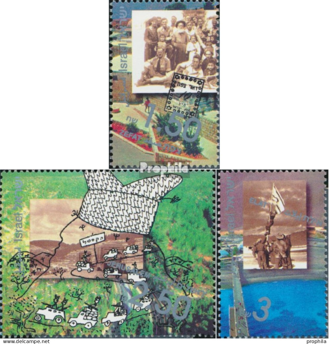 Israel 1455-1457 (kompl.Ausg.) Postfrisch 1998 Unabhängigkeitskrieg - Unused Stamps (without Tabs)