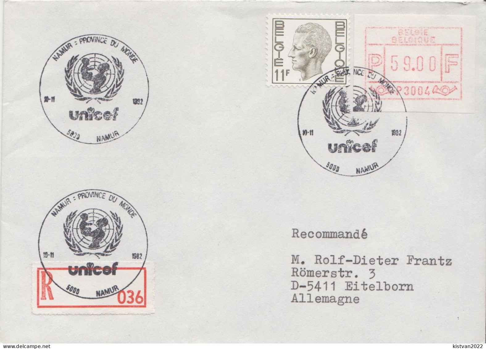 Postal History: Belgium R Cover With Automat Stamp - Cartas & Documentos