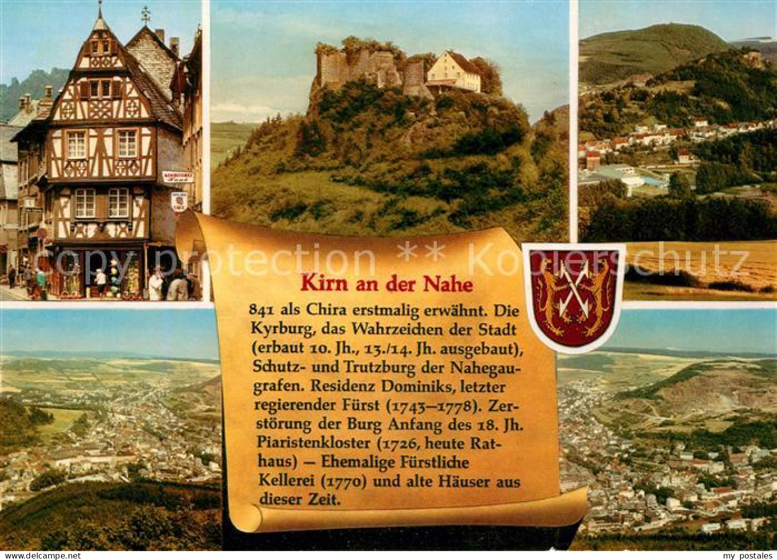 73059350 Kirn Nahe Fachwerkhaus Schloss Panorama Kirn Nahe - Kirn